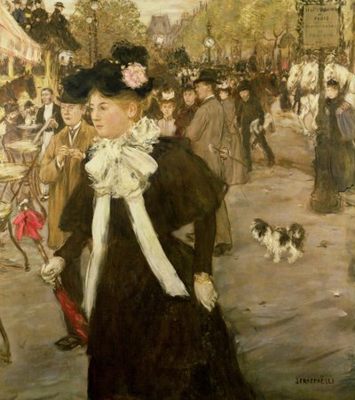 Boulevard des Italiens, c.1899 by Jean Francois Raffaelli